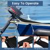 Boat Outboard Motor Rigging Sleeve 47 Inch Zippered Wire Wrap Trolling Motor Cords Protector for Boat Marine Outboard Fishing 7