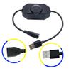USB DC 5V Stepless Manual Knob Touch LED Dimmer Switch for 5050 2838 Strip Light 1 Channel Brightness Adjustment Controller