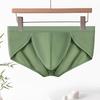 Men Briefs High Elasticity Fit Tight Cut Solid Color Panties Breathable Smooth Wiring Low Waist Underwear Daily Wear
