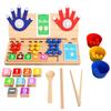Wooden Childrens Counting Bead Puzzle Educational Toy For Early Learning And Color Recognition