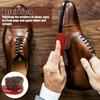 3Pcs Horsehair Shoes Brush Kit with Wood Long Handle Real Horse Hair Soft Polishing Tool for Leather Shoes Suede Polish Care