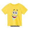 2026 Summer New T-shirt Emoji Cartoon Print Children's Short Sleeve Boys and Girls Fashion Short Sleeve