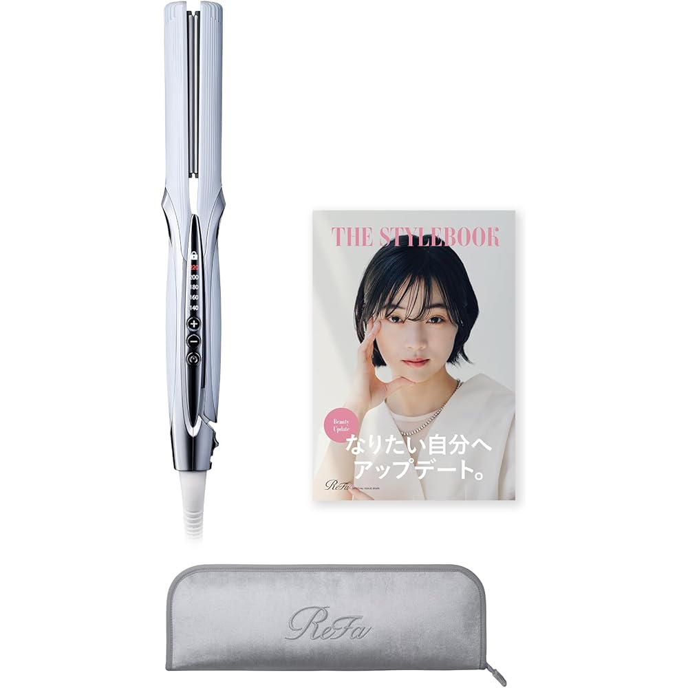 Выпрямитель ReFa Straight Iron Pro Белый с чехлом и руководством по укладке волос