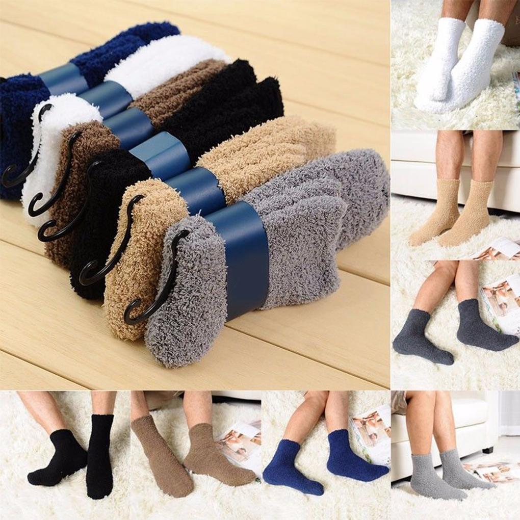 Extrem gemütliche Kaschmirsocken für Herren und Damen, für den Winter, warm, für Schlaf, Bett, Boden, Zuhause, flauschig