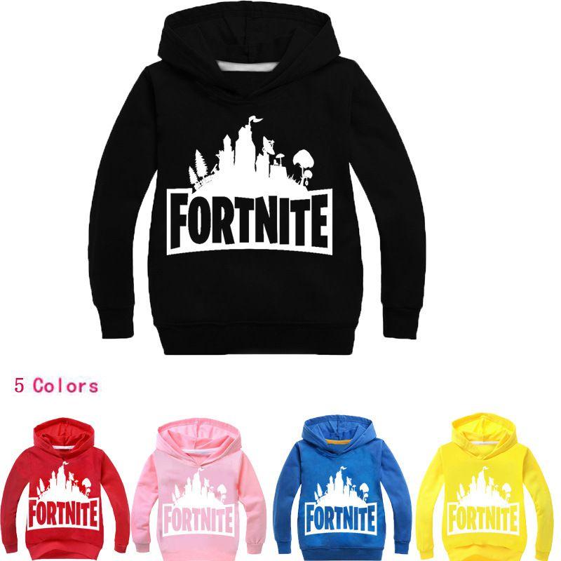 Kids Sleeve Long Hoodie Coat Boys Girls Game Fortnite Printed Sweater Hooded