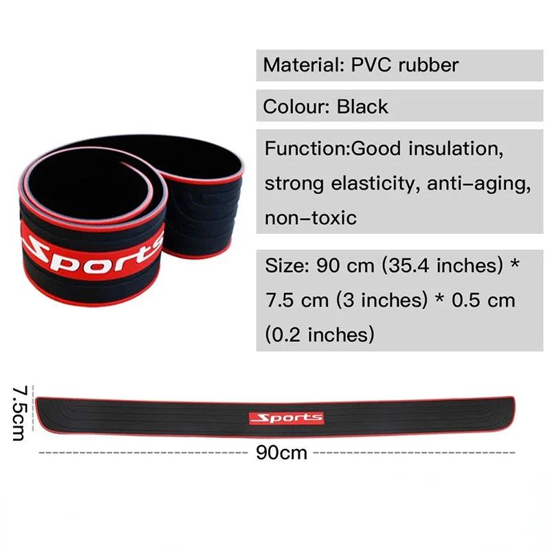 Universal Car Trunk Rear Bumper Guard Strip 104x9cm Rubber Door Sill Plate Protector Mouldings Pad Trim Cover Strip Car Styling