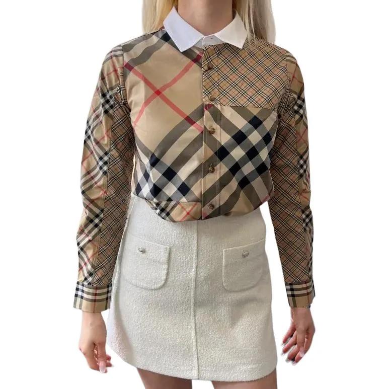 Burberry Shirt SS22 Light Brown Kids' (Unisex) Casual Shirts 80538641
