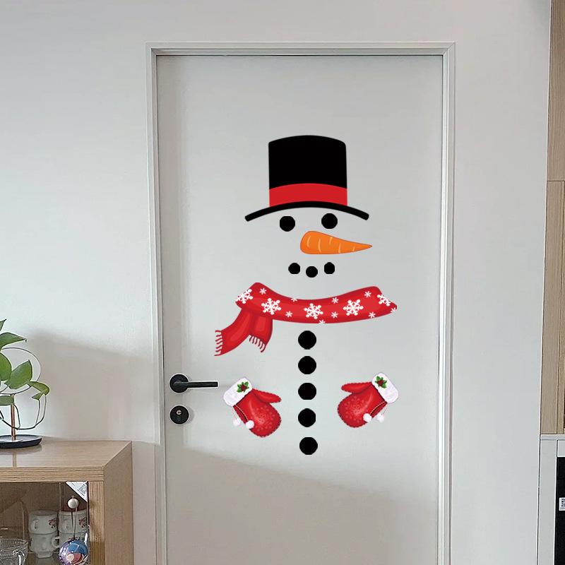 Self-Adhesive Snowman Wall & Window Sticker for Christmas Decoration