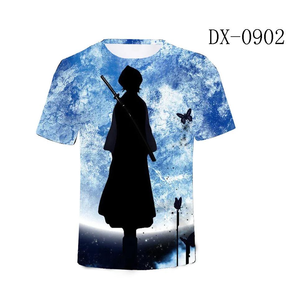 Summer Round Neck 3D Anime Bleach Printed Top Fashionable Casual Short Sleeved Children's Boy T-shirts