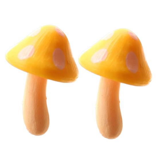 Lot de 2 figurines miniatures de champignons, adorables décorations pour jardin féérique, bonsaï, terrarium, maison de poupée, micro-paysage