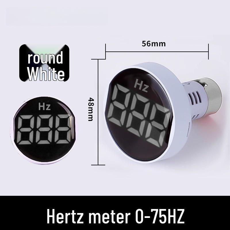 22mm Dual Display LED Voltage Current Frequency Meter - Round/Square