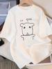 New Summer Elegant Unisexs And Unisexs Drop Shoulder Round Neck Tshirt Short Sleeve Japanese And Korean Style Cartoon Puppy