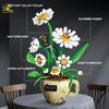 Flower Orchid Rose Daisy Coffee Cup Potted Building Blocks Bouquet MOC Bricks Toys DIY Home Desk Plant Decoration