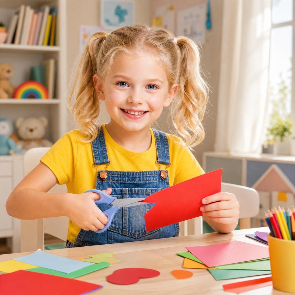 6 Inch Rubber Scissors for Kids, Scissors for Cutting, Toddler Scissors for School and Home