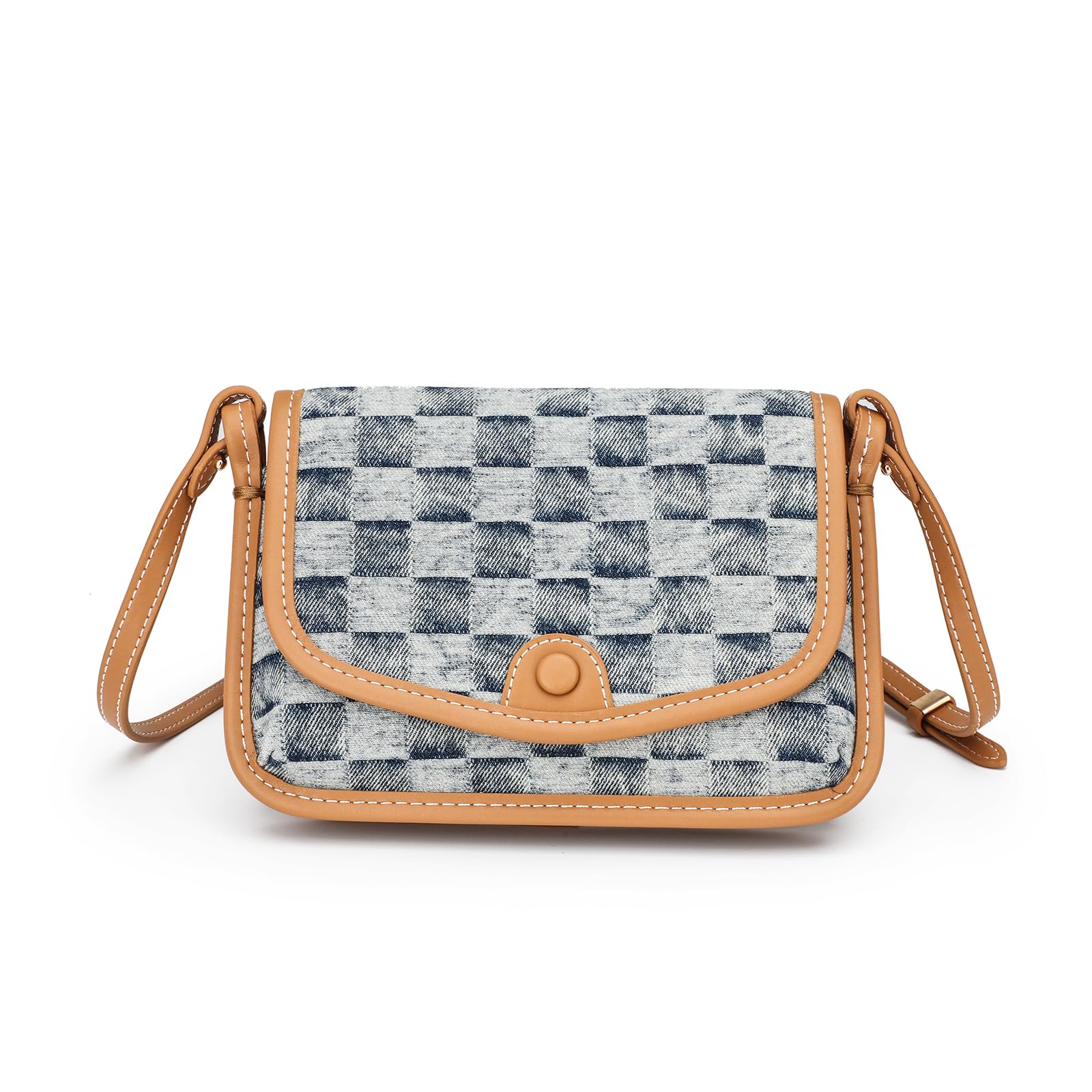 

Small Purse Crossbody Bags for Women Handbag Denim Cross Body Handbagss Shoulder Bags Trendy Design for Women Lattice [ANFUMAN]