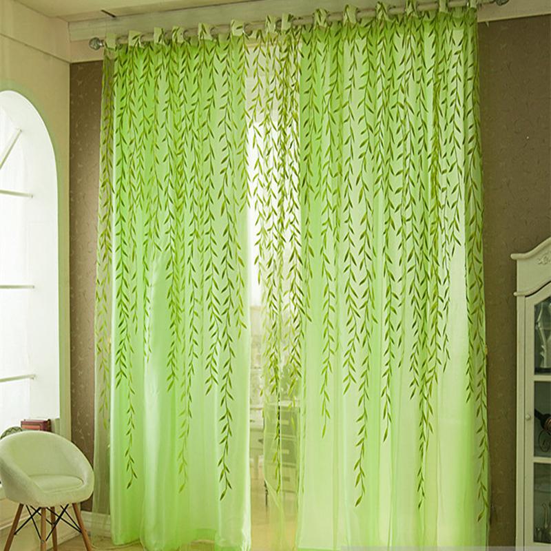 Home Yarn Curtains Willow Pattern Upscale Jacquard Fashion Chic House Room Living Room Bedroom Door Window Decoration Curtains