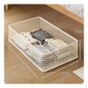 UnderBed Storage Basket LowClearance Metal Wire Rounded Corners White L Mobile