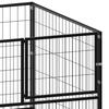 VidaXL Chenil Noir 200x100x70 cm Acier Enclos pour Chiots Cage Extérieur 150790