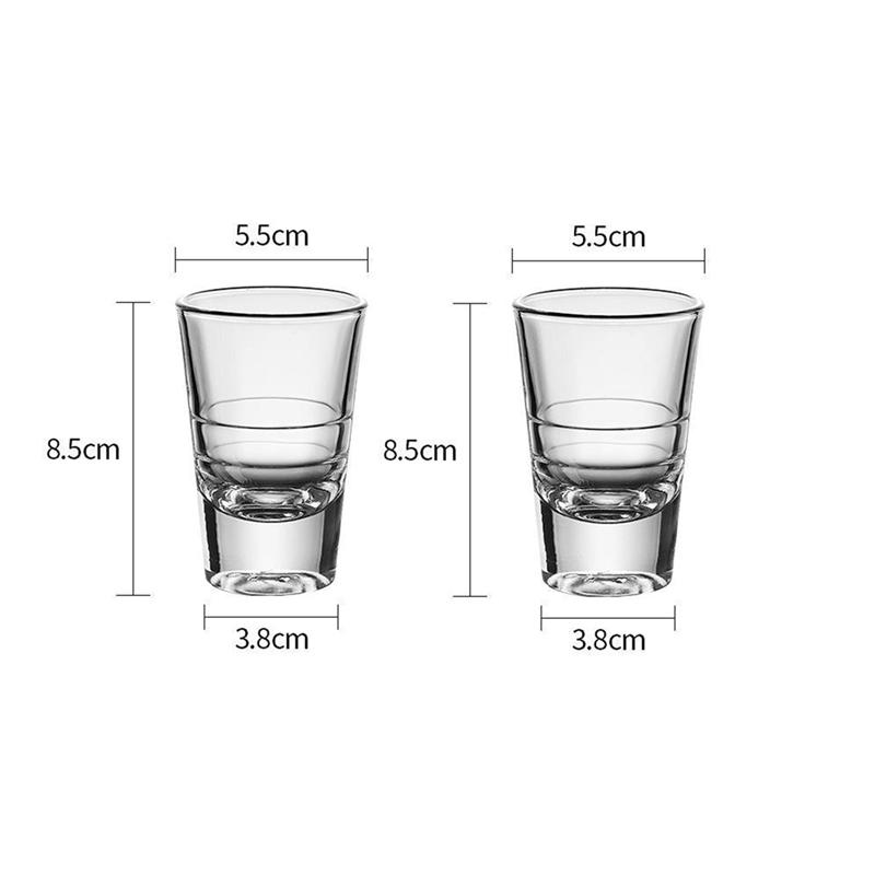 15ml/30ml/80ml/120ml Shotglas mit dickem Boden Spirituosenglas Wodkaglas Vintage Transparent High End Ausländisches Weinglas Trinkgeschirr