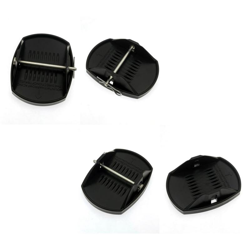 Kit de 4 Calços de Macaco para Caravana Nivelador Base de Roda Suporte de Perna Metal Preto+Plástico Para Autocaravanas Reboques Campers RV-A87Q