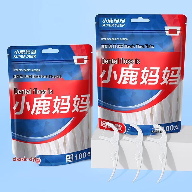 Little Deer Mom Ultra-Fine Dental Floss Picks (500 Count)