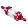 Universal 8mm CNC Aluminum Glass Motorcycle Fuel Filter Oil Gas Inline Filter Cleaner for Honda for Yamaha for Suzuki for ATV Dirt Pit Bike Scooter