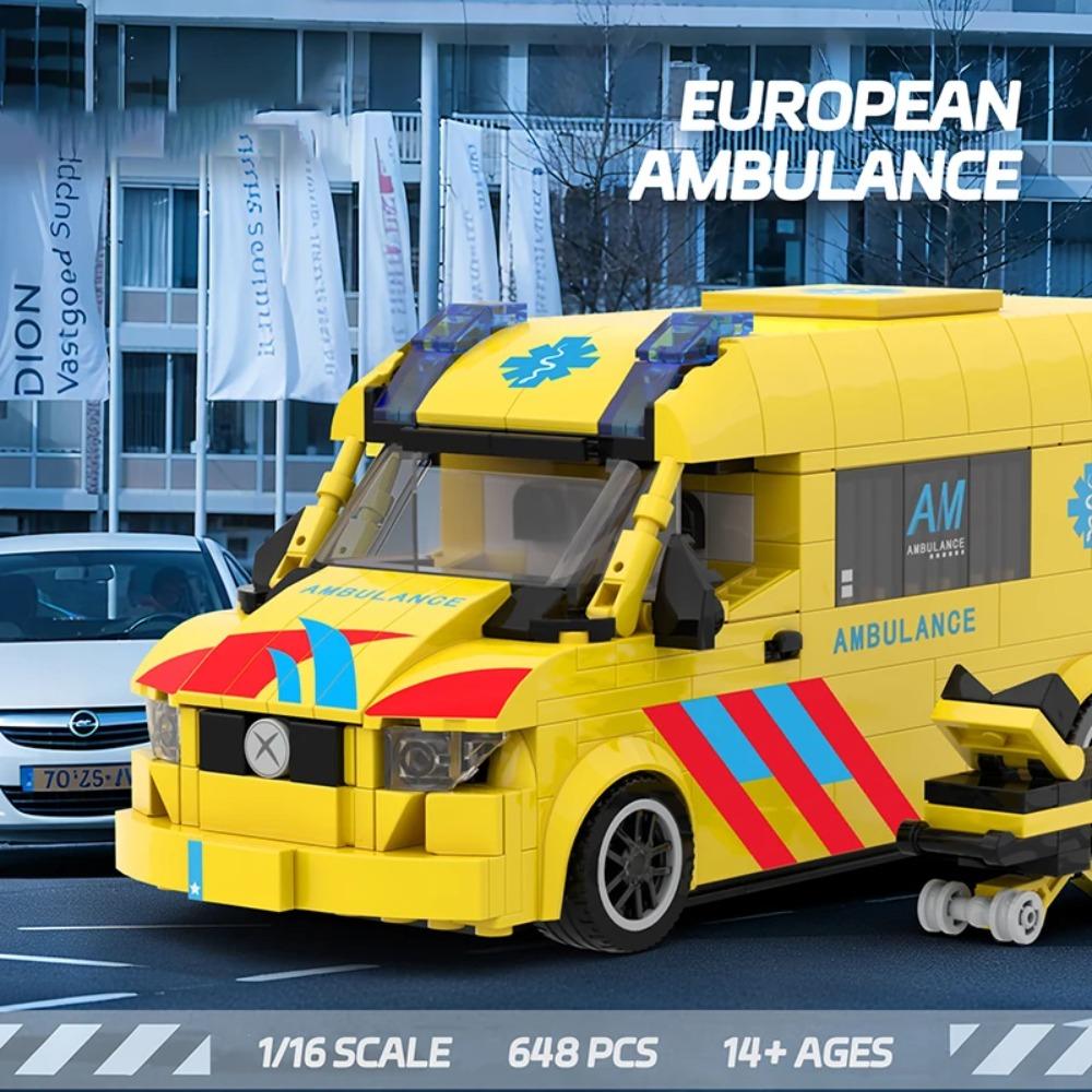 Seria Miasto Klocki Ratownicza Ambulans Klocki Model Zabawki Edukacyjne Budowlane dla Dzieci Chłopcy Prezenty dla Dzieci 600+ Szt.