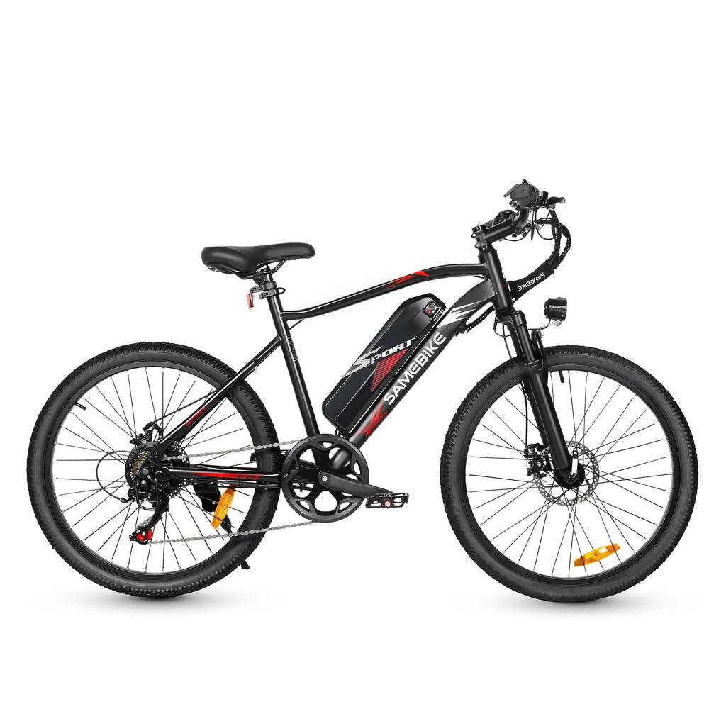 SAMEBIKE EBE2 Electric Mountain Bike, 36V 13Ah Removable Battery,Shimano 7 Speed