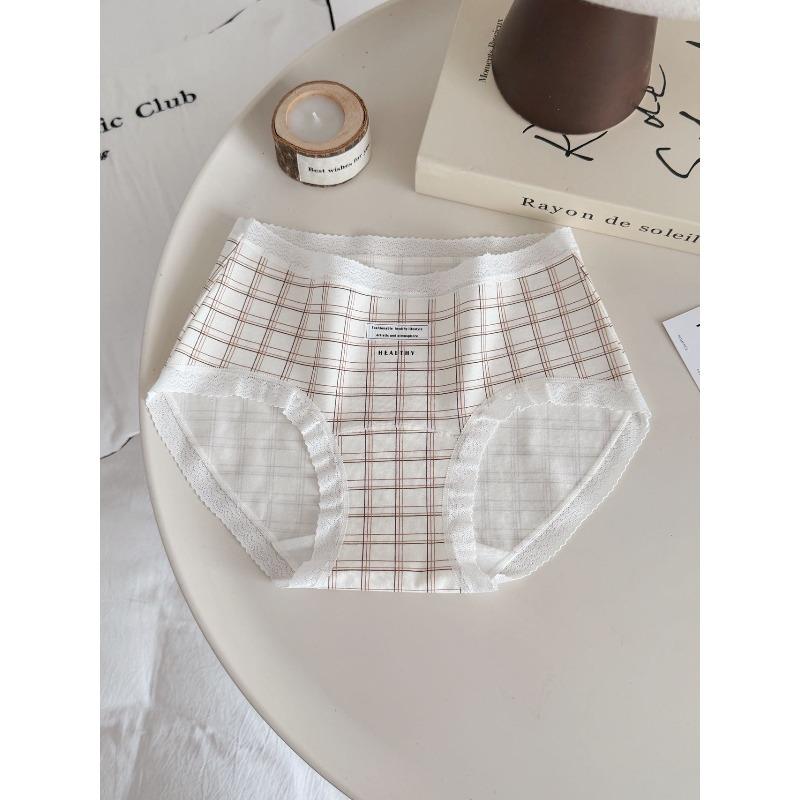 Ladies Summer Sweet Lace Lace 10A Antibacterial Cotton Crotch Waist Panties M