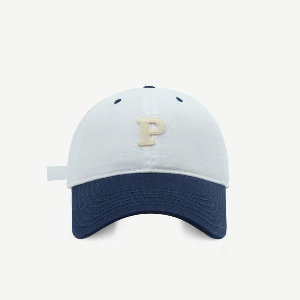 

Бейсболки из чистого хлопка в стиле ретро с цветными блоками для мужчин и женщин Вышитые студенческие солнцезащитные кепки с утиным козырьком Мягкий верх Цветные блоки Глубокие кепки Adjustable