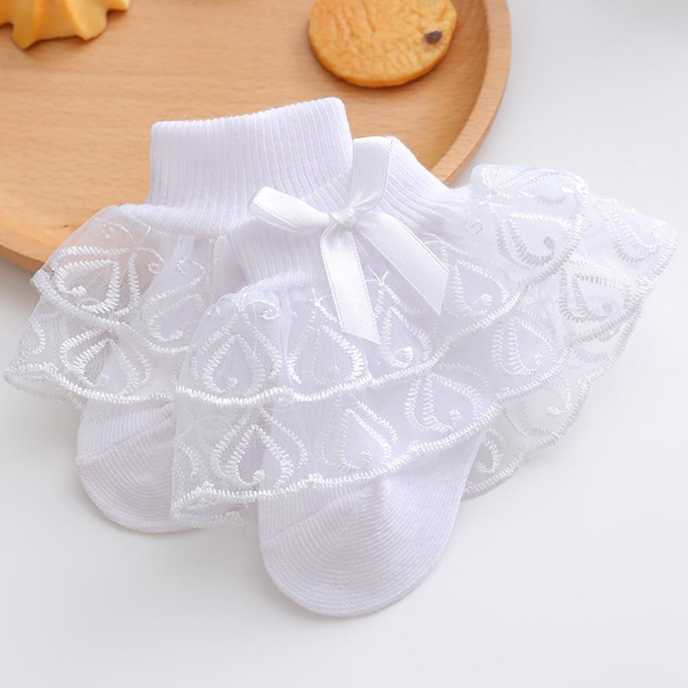 Thin Toddler Ruffle Ankle Socks Double-Layer Infant Summer Socks Delicate Baby Girls Lace Socks
