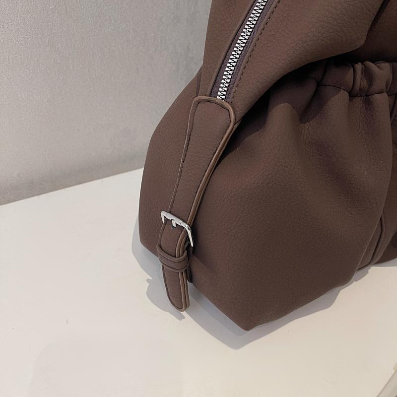 Elegant PU Tote Bag for Women – Fashionable Drawstring Bottom Design with Adjustable Shoulder Strap, Perfect for Work & Daily Use