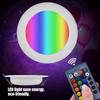 Dimmable RGB Recessed LED Panel Lamp Ceiling Down Light Bulb with Remote Controller 10W