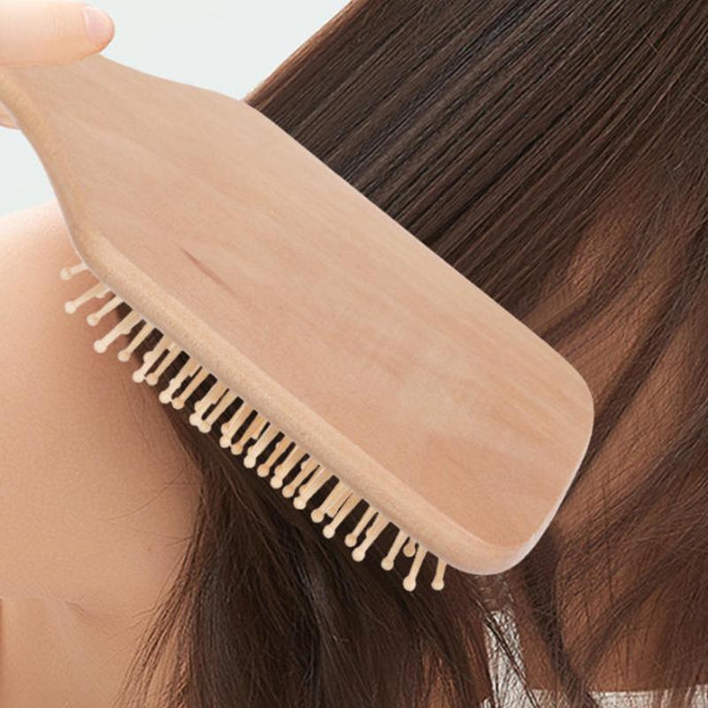 Airbag Wood Comb Massage Hair Brush Comb For All Hair Types Anti-Static Comb & Scalp Massager Ir Cushion Design For Detangling
