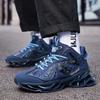 Höstens sport- och fritidsskor andningsbara mjukt-sula löparskor fly-vävda tjock-sula pappa-skor