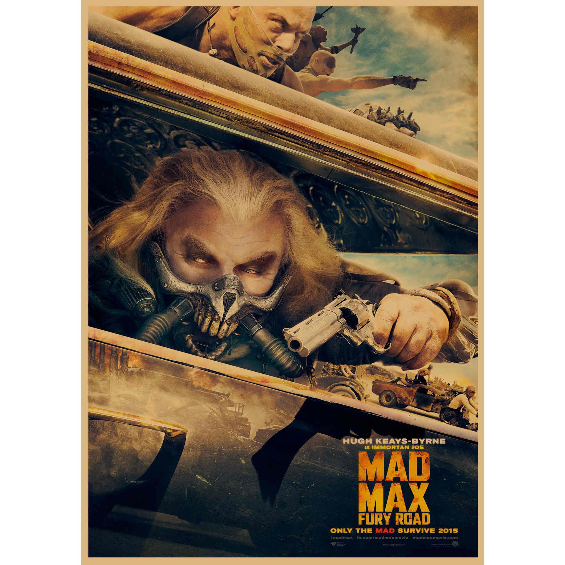 

Classic Mad Max Sci-Fi Retro Kraft Poster Wall Art 29.7X42cm (A3 size)