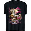 European Size Vintage Horse 2026 Chinese New Year of The Horse 2026 T-Shirt for Women Summer Short-sleeved Printed T-shirt