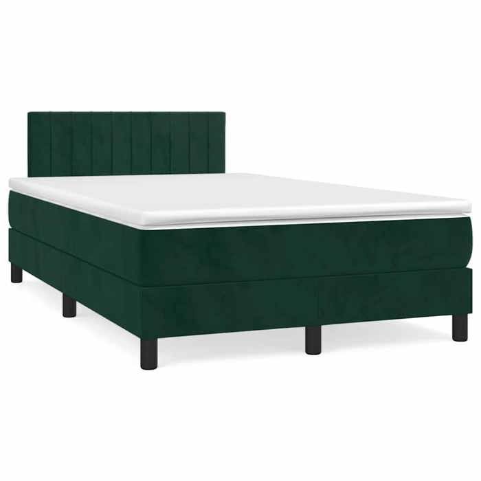 Maison Exclusive - Sommier à lattes de lit avec matelas vert foncé 120x190 cm