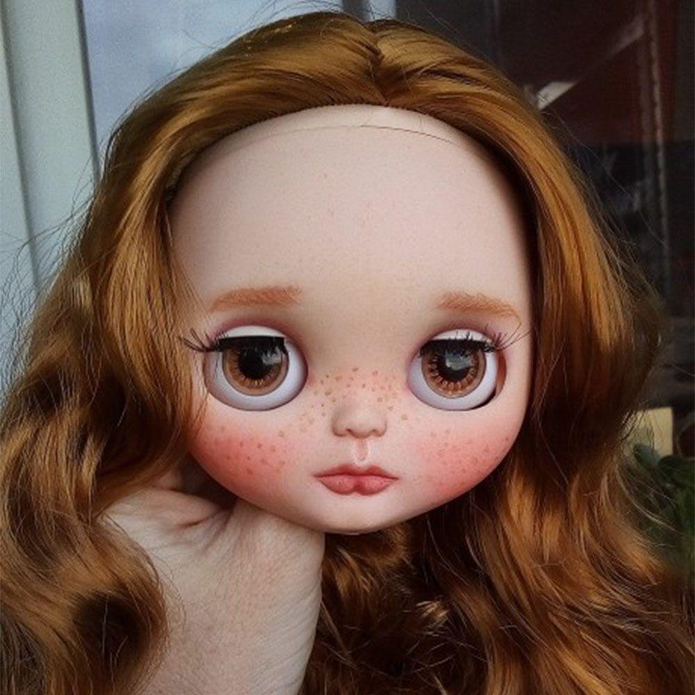 Hobbies White Normal Skin Head DIY Change Makeup 1/6 Blythe Kid Toys Doll Faceplate