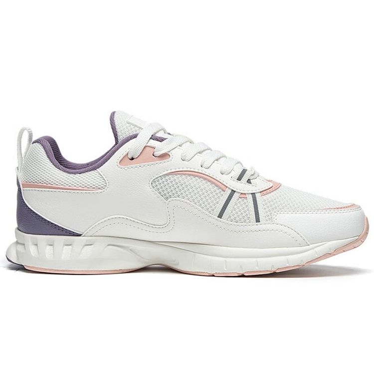 Li-Ning Comfortable Fabric Leather Shock Absorbing Non-Slip Wear-Resistant Breathable Lightweight Low-Top Running Shoes Women sneakers ARSS064-3