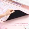 Kuitmor Kawaii Anime Mouse Fofo Mouse Gamer Impermeável Tapete de Mesa para Durável Grande Estendido Mouse Pad com Borda de Fita para Escritório Jogos Tapete FlorGato,
