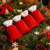 Christmas Candy Snack Gifts Bag Red Velvet Drawstrings Packaging Bags Stockings Pouches Storage Holders Festive Party Favors