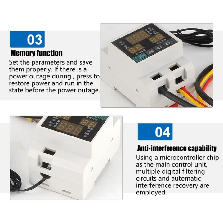Triple Display Temperature Controller DIN Rail Installation ABS PC Material Multi Control Mode Operation Thermostat