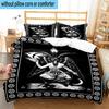 Skull And Serpent Design 3pcs Bedding,Including 1pc Duvet Cover And 2pcs Pillowcases Perfect for Christmas,Ideal for Bedroom, Dormitory