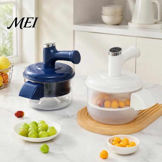 Kitchen Food Processor Automatic Electric Fruit Vegetable Peeler, Compact Stainless Steel Tool, Countertop Organizer Portable One-Click Operation