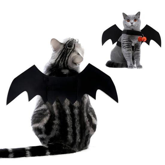 Yousheng Bat Costume for Pet Bat Wings And Hat Cats Cosplay Costume Halloween Party Dress-up Accessories for Small Dogs Puppy Kitten