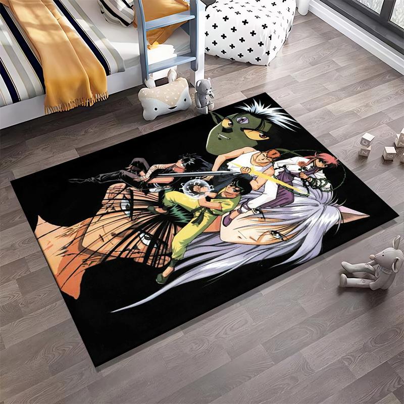 Anime Character Print Carpet with Multicolor Design for Living Room Suitable for use as an anti-slip for living room bedroom sofas