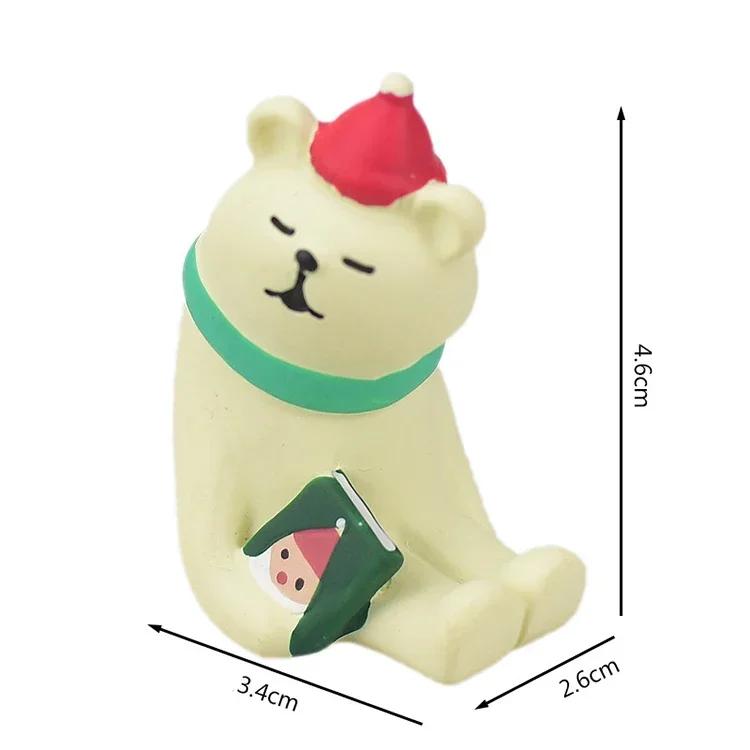 1pc Scene Decoration Christmas Series Bookshelf Decorationt Collectible Home Decoration Garden Resin Craft Toy Bonsai Ornaments