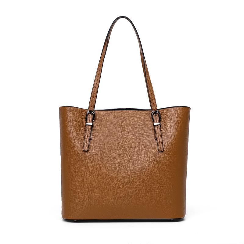Bolso de mano de gran capacidad para mujer, moderno y versátil, de cuero, de alta gama.