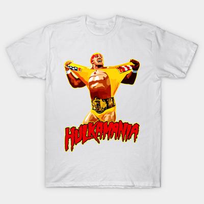 T-Shirt Damen Hulkamania Harajuku Print Kawaii Tshirt Sommer Kurzarm Damen T-Shirt Top T-Shirt